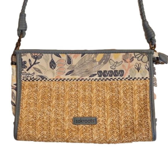 Sakroots Handbags - Womens Sakroots Roma Mini Crossbody Woven Multi Peace Birds Bag.